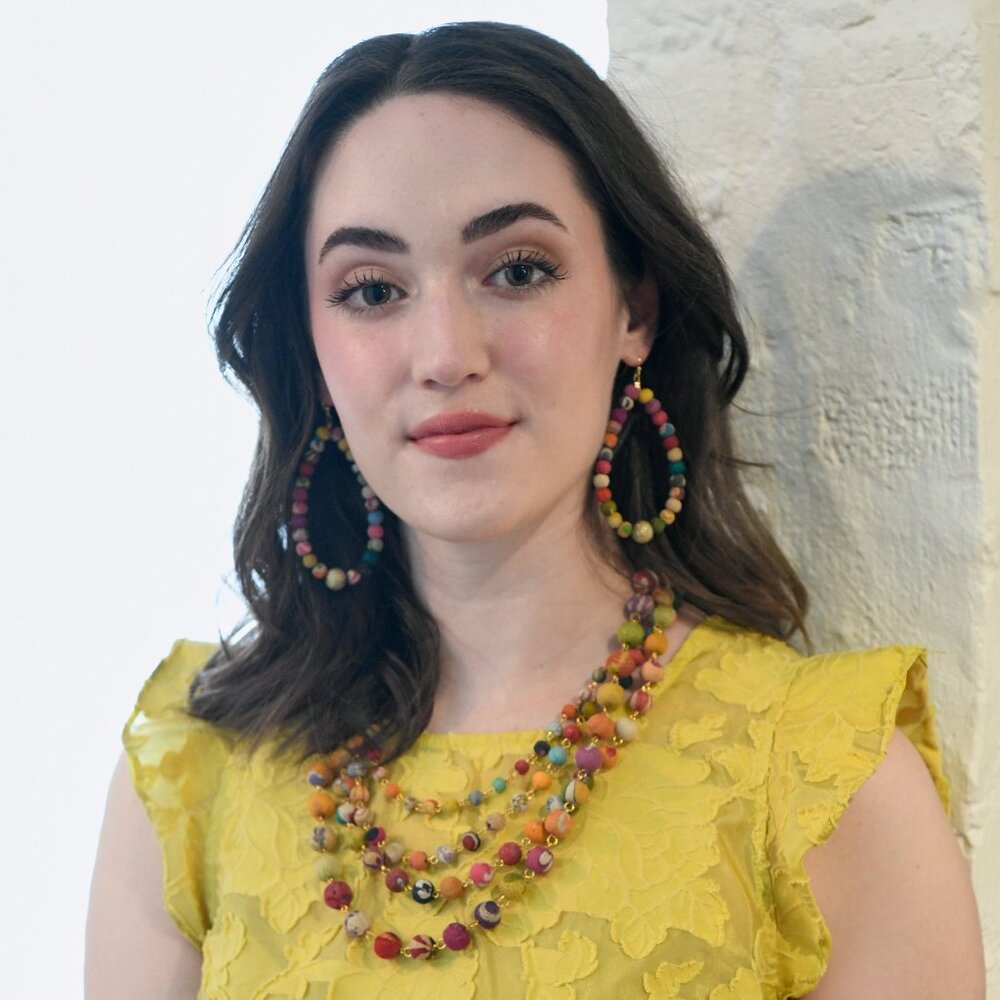 Fair Trade NWT Linked Beads 4 Strands Necklace Handmade Upcycled Kantha Fabric - Picture 2 of 16